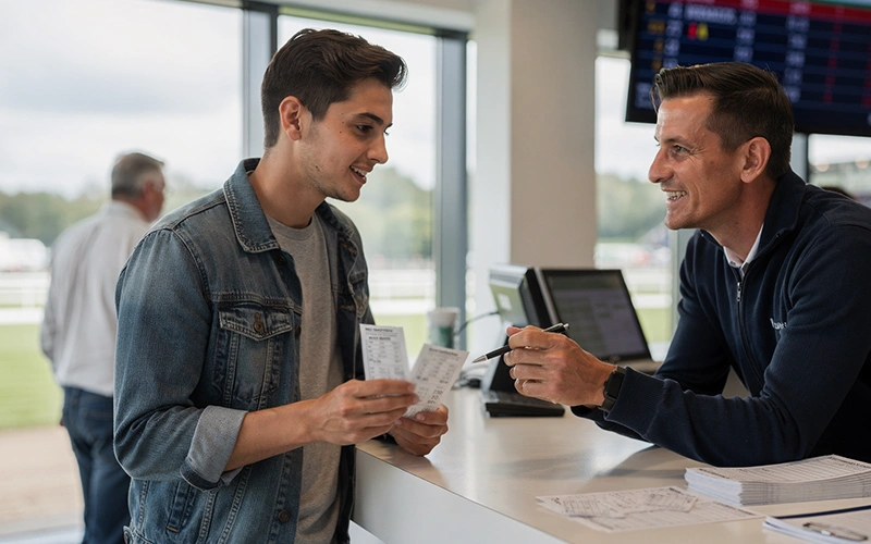 Anfänger platziert erste Wetten mit kleinem Einsatz