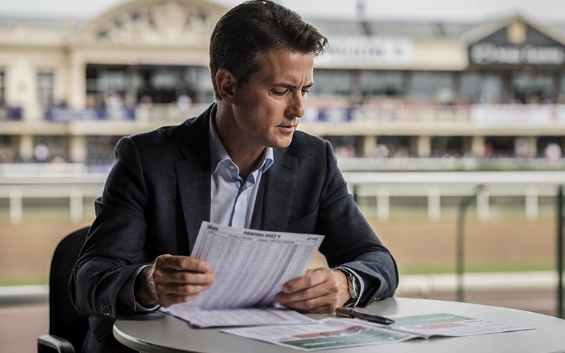 Wetter analysiert Rennkarte vor dem Rennen